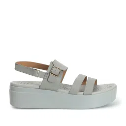 Elle Women's Grey Sling Back Sandals image 3