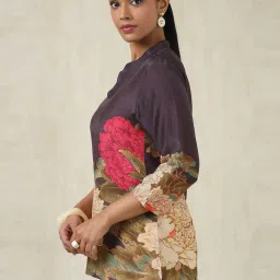 Soch Grey Regular Fit Floral Print Tunic image 3