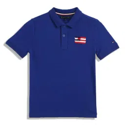 Tommy Hilfiger Kids Wedge Blue Applique Regular Fit Polo T-Shirt-picture-11