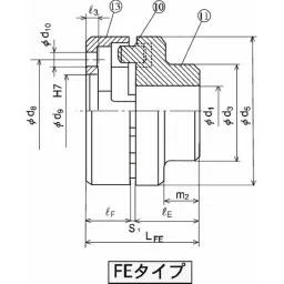 Mitsuboshi Nomex FE Type Chan Coupling Overall Length 145 mm, Max Torque 1230 Nm, 4000 RPM, FE168 image 3
