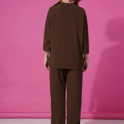 SELVIA Brown Maxi Co-Ord Set image 2