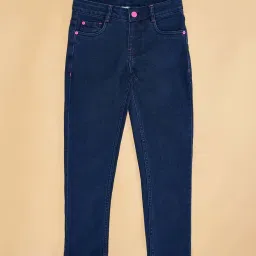 Pantaloons Junior Kids Navy Cotton Regular Fit Jeans image 3