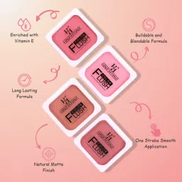 Half N Half Color Flush Blush 03 Nude Peach - 8 gm image 3