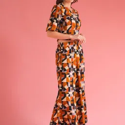 Globus Brown & Black Printed Co-Ord Set image 3