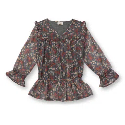 Gini and Jony Girls Floral Printed Ruffed Top-picture-30