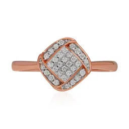 Malabar Gold and Diamonds 18k IGI Certified Diamond Rose Gold Ring for Women image 3