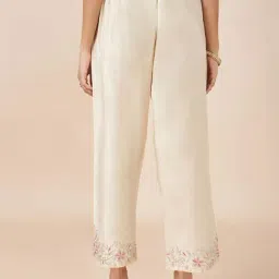 Rangmanch by Pantaloons Cream Embroidery Pant image 2