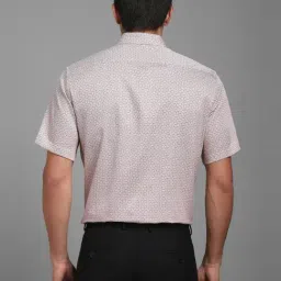 Louis Philippe White Cotton Regular Fit Printed Shirt image 2