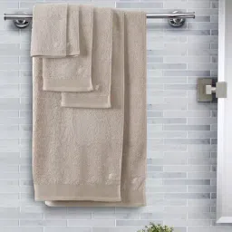 Maspar Beige Cotton 550 GSM Bath Linen Set-image-63