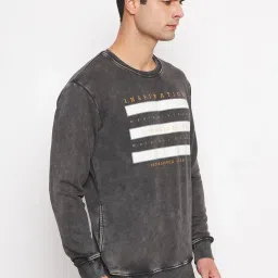 Duke Charcoal Regular Fit Printed Sweatshirt image 3