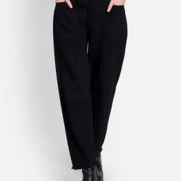 Angelfab Black Cotton Boyfriend Fit High Rise Jeans-picture-39