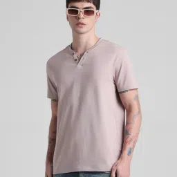 Jack & Jones Peach Parfait Cotton Regular Fit T-Shirt-image-43