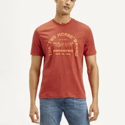Levi's Brown Cotton Regular Fit Printed T-Shirt-picture-37