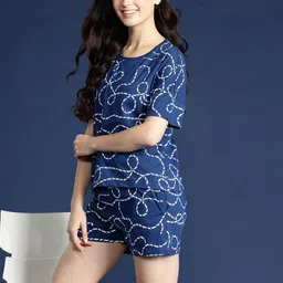 Mast & Harbour Women Abstract Print Short Set with Pouch-picture-39