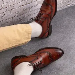 La Botte Men's Brown Derby Shoes-image-78