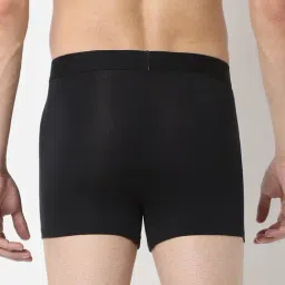 UnderJeans by Spykar Black Round Neck Regular Fit Trunks image 2