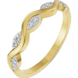 Emori 18k Yellow Gold & Diamond Wavy Krissy Band Ring-picture-14