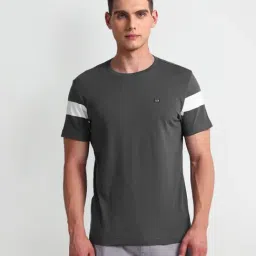 Arrow Sport Grey Cotton Regular Fit T-Shirt-picture-25