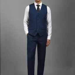 Louis Philippe Navy Slim Fit Three Piece Suit image 4
