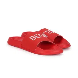 United Colors of Benetton Men's Red Slides image 4