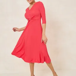 Styli Coral Regular Fit A Line Dress image 3