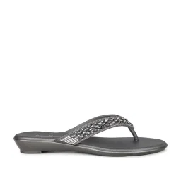 Inc.5 Women's Pewter Thong Wedges image 3