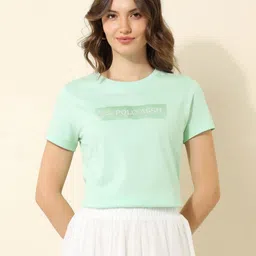 U.S. Polo Assn. Women Women Printed Pure Cotton T-shirt-picture-16