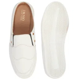 Fausto Men's White Mule Shoes image 3