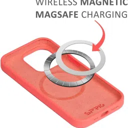 Sprig Liquid Silicone Magnetic Back Cover for APPLE iPhone 15 Pro (Red) image 3