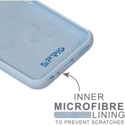 Sprig Liquid Silicone Back Cover for Vivo T1 5G (Blue) image 3