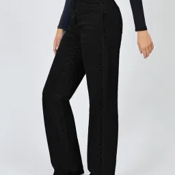 Kotty Black Regular Fit High Rise Jeans image 3