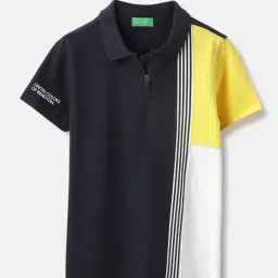 United Colors of Benetton Boys Multicolor Color Block Polo T-Shirt-picture-28