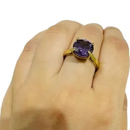 GenZcomplex Brass Amethyst Finger Ring-picture-17