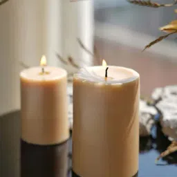 Pure Home and Living Beige White Jasmine Large Pillar Candle-picture-25
