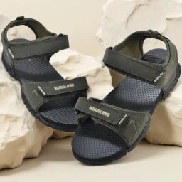 Woodland Men's Olive Floater Sandals-picture-26