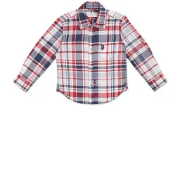 U.S. Polo Assn. Kids Blue Checks Full Sleeves Shirt-picture-24