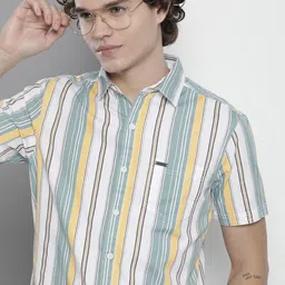 The Indian Garage Co Men Striped Pure Cotton Casual Shirt-picture-30