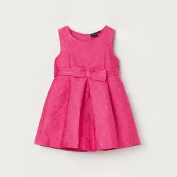 juniors by lifestyle Lifestyle Pink Round Neck Sleeveless Solid Polyester Dress-picture-38