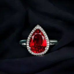 Designs & You Silver-Plated Cubic Zirconia Stone-Studded Adjustable Finger Ring-picture-18