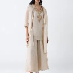 Zuba by Westside Beige Embellished Dupatta-image-42