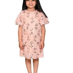 LilPicks Kids Pink Embellished Dress-picture-22