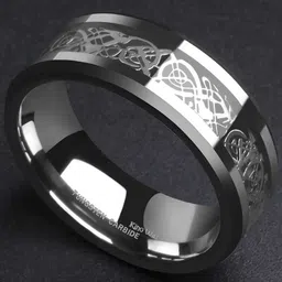 MEENAZ Men Set Of 2 Silver-Plated Stainless Steel Finger Rings-picture-41