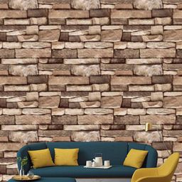 Jaamso Royals Brown Stone Self Adhesive Wallpaper-picture-42