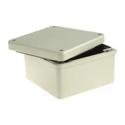 RS PRO Grey Die Cast Aluminium Enclosure, IP66, Grey Lid, 166 x 166 x 100 mm Model No 2433711 image 3