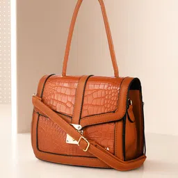 Fastrack Brown PU Structured Sling Bag-image-60
