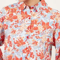 Marie Claire Orange Printed Shirt image 5