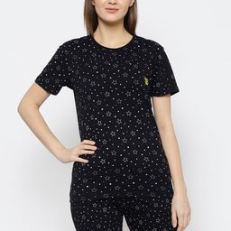 mack jonney VIMAL JONNEY Women Black & White Printed Night Suit-picture-9