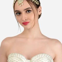 Zaveri Pearls Gold Tone Kundan Bridal MathaPatti Style Maangtikka-ZPFK13118-picture-34
