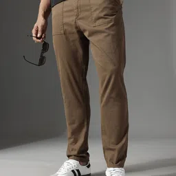 FCUK Men Tapered Fit Chinos Trousers-image-51
