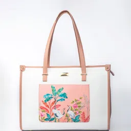 Strokes by Namrata Mehta Printed PU Structured Tote Bag-picture-50
